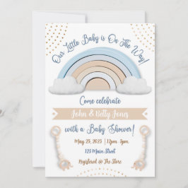 Uitnodiging tot het Baby shower van Boho