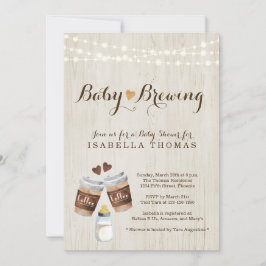 Uitnodiging tot het Baby shower van Breedkoffie