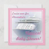 Uitnodiging tot het Baby shower van cruiseschepen (Voorkant)
