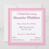 Uitnodiging tot het Baby shower van cruiseschepen (Achterkant)