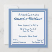 Uitnodiging tot het Baby shower van cruiseschepen (Achterkant)