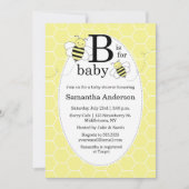 Uitnodiging tot het Baby shower van Cute Bee - Gen (Voorkant)