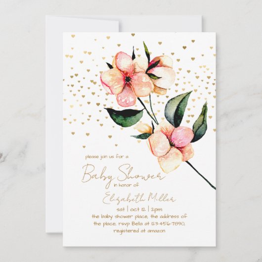 Uitnodiging tot het Baby shower van de aanjager va (Voorkant)