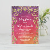 Uitnodiging tot het Baby shower van de Arabische N (Staand voorkant)