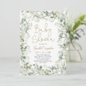 Uitnodiging tot het Baby shower van de baby (Staand voorkant)