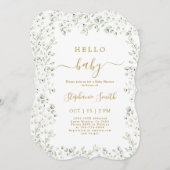 Uitnodiging tot het Baby shower van de baby (Voorkant / Achterkant)