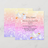 Uitnodiging tot het baby shower van de parelmok (Voorkant / Achterkant)