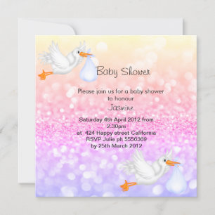 Uitnodiging tot het baby shower van de parelmok