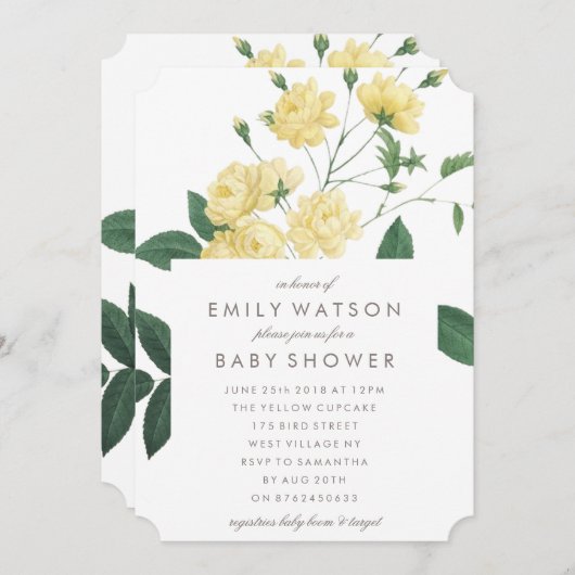 Uitnodiging tot het Baby shower van de prachtige g (Voorkant / Achterkant)