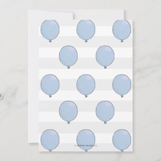 Uitnodiging tot het Baby shower van Elephant en Ba (Achterkant)