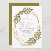 Uitnodiging tot het Baby shower van Geometrische b (Voorkant / Achterkant)