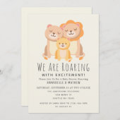 Uitnodiging tot het Baby shower van het opwarmen v (Voorkant / Achterkant)