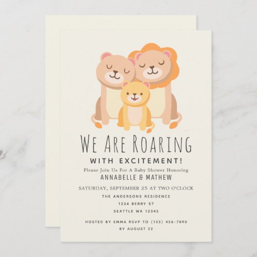 Uitnodiging tot het Baby shower van het opwarmen v (Voorkant / Achterkant)