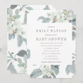 Uitnodiging tot het Baby shower van het prachtige (Voorkant / Achterkant)