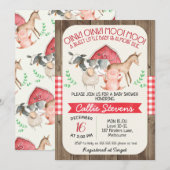 Uitnodiging tot het Baby shower van Oostenrijkse l (Voorkant / Achterkant)