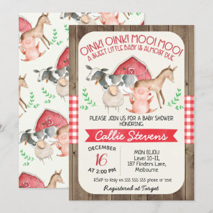 Uitnodiging tot het Baby shower van Oostenrijkse l