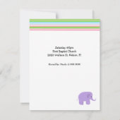 Uitnodiging tot het Baby shower van paraplu's en e (Achterkant)