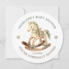 Uitnodiging tot het Baby shower van Rocking Horse