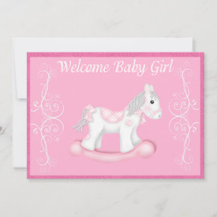 Uitnodiging tot het Baby shower van Rocking Horse 