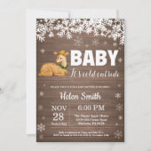 Uitnodiging tot het Baby shower van Rustic Deer (Voorkant)