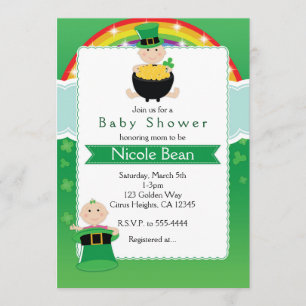 Uitnodiging tot het Baby shower van St. Patrick's 