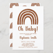 Uitnodiging tot het Baby shower van Terracotta Rai