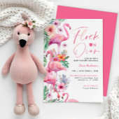 Uitnodiging tot het Baby shower van Tropical Flami