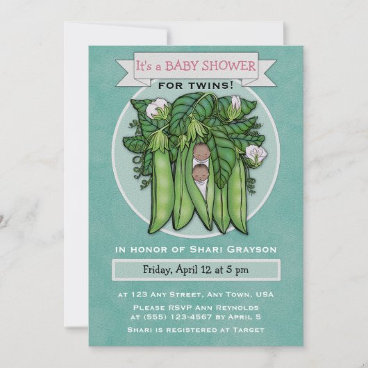 Uitnodiging tot het Baby shower van twitteraars (Voorkant)