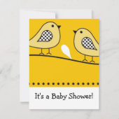 Uitnodiging tot het Baby shower van vogels : : Gee (Voorkant)