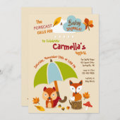 Uitnodiging tot het Baby shower van voor- en (Voorkant / Achterkant)