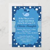 Uitnodiging tot het Baby shower van walvissen, Nau (Voorkant)