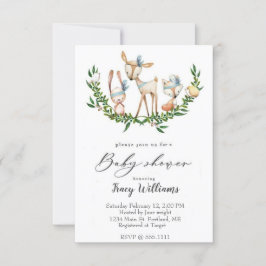 Uitnodiging tot het baby shower van waterverf