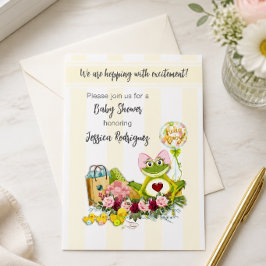 Uitnodiging tot het Baby shower van Whimsical Frog
