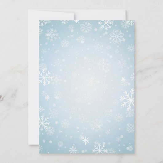 Uitnodiging tot het Baby shower van winterdieren - (Achterkant)