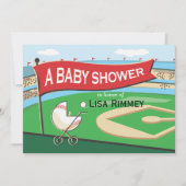 Uitnodiging tot het Baby shower voor Baseball Carr (Voorkant)