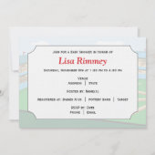 Uitnodiging tot het Baby shower voor Baseball Carr (Achterkant)