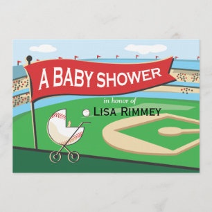 Uitnodiging tot het Baby shower voor Baseball Carr