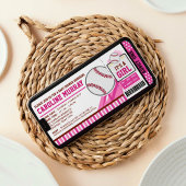 Uitnodiging tot het Baby shower voor Baseball Tick