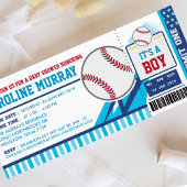 Uitnodiging tot het Baby shower voor Baseball Tick