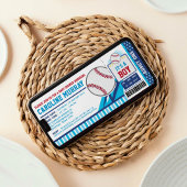 Uitnodiging tot het Baby shower voor Baseball Tick