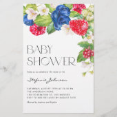 Uitnodiging tot het Baby shower waterverf Gemengd  (Voorkant)