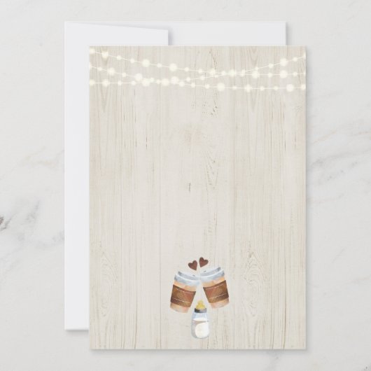 Uitnodiging tot het baby van koffie of thee-Baby s (Achterkant)