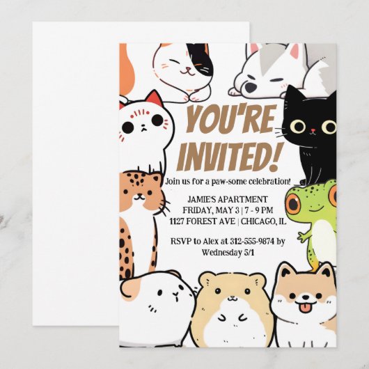 Uitnodiging tot het brengen van een teelderdag (Voorkant / Achterkant)