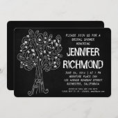 uitnodiging tot het douchen met bridal - hoofdbosk (Voorkant / Achterkant)