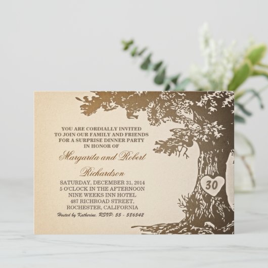  uitnodiging tot het evenement van de eik (Staand voorkant)