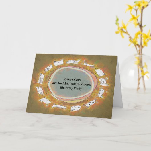 Uitnodiging tot het feest ter gelegenheid van de j (Gele Bloem)