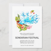Uitnodiging tot het festival van Thailand Songkran (Voorkant)