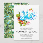 Uitnodiging tot het festival van Thailand Songkran (Voorkant / Achterkant)
