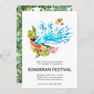 Uitnodiging tot het festival van Thailand Songkran