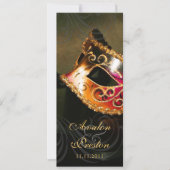 Uitnodiging tot het Gold Masquerade Wedding Progra (Voorkant)